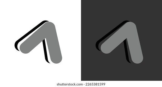 logo A abstract design modern and unique