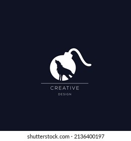 Logo abstract design vector template Negative space style. Startup Logotype concept icon