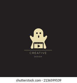 Logo abstract design vector template Negative space style. Startup Logotype concept icon