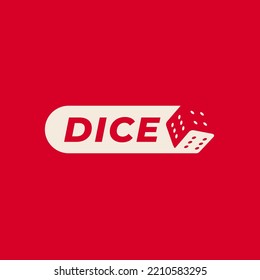 Logo with abstract dice being rolling icon