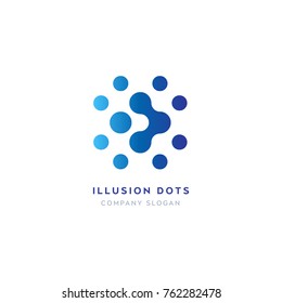 Logo with abstract dots