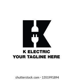 logo abstract electric from letter K