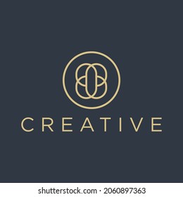 Logo abstract elegant universal creative premium elegant symbol vector latter b