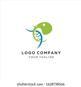 logo abstract elephant DNA vector, Idea logo design inspiration
