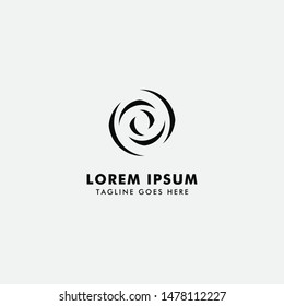 Logo Abstract flower petals, Simple Design Flower.