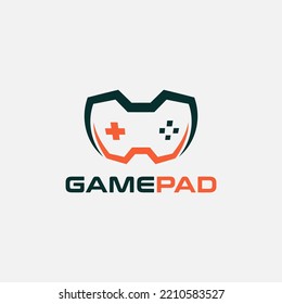 Logo with abstract gamepad icon that is simple and easy to apply