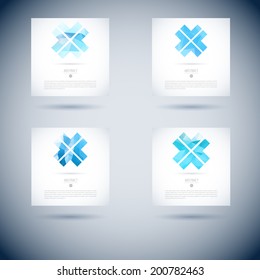 logo abstract gem world design set of abstract interface sign with triangle object template for design logo abstract gem world design line water development technology glass ripple cloud modern sign b