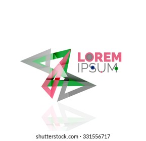 Logo, abstract geometric business icon. Vector illustration