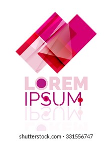 Logo, abstract geometric business icon. Vector illustration