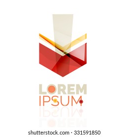 Logo, abstract geometric business icon. Vector illustration
