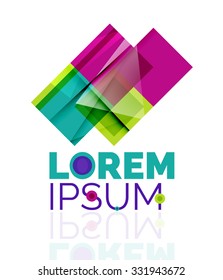 Logo, abstract geometric business icon. Vector illustration