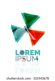 Logo, abstract geometric business icon. Vector illustration