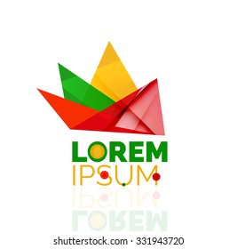 Logo, abstract geometric business icon. Vector illustration