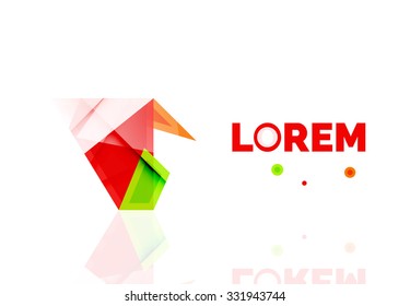 Logo, abstract geometric business icon. Vector illustration