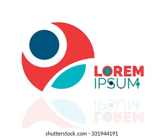 Logo, abstract geometric business icon. Vector illustration