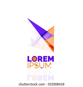 Logo, abstract geometric business icon. Vector illustration