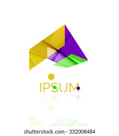 Logo, abstract geometric business icon. Vector illustration