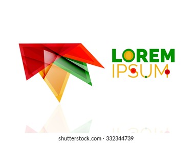 Logo, abstract geometric business icon. Vector illustration