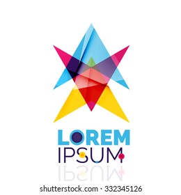 Logo, abstract geometric business icon. Vector illustration