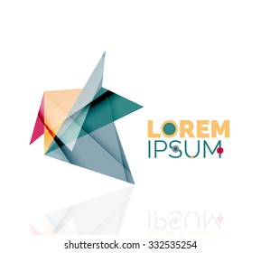 Logo, abstract geometric business icon. Vector illustration