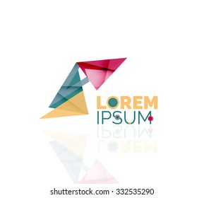 Logo, abstract geometric business icon. Vector illustration