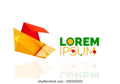 Logo, abstract geometric business icon. Vector illustration