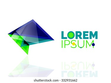 Logo, abstract geometric business icon. Vector illustration