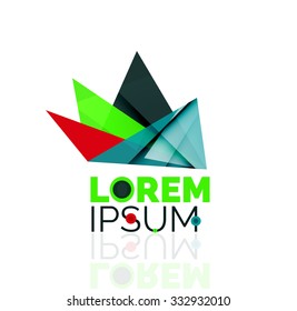 Logo, abstract geometric business icon. Vector illustration