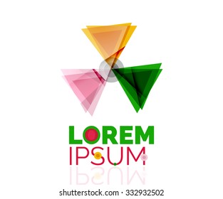 Logo, abstract geometric business icon. Vector illustration