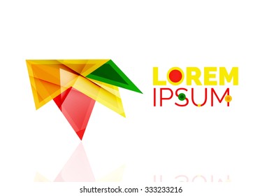 Logo, abstract geometric business icon. Vector illustration