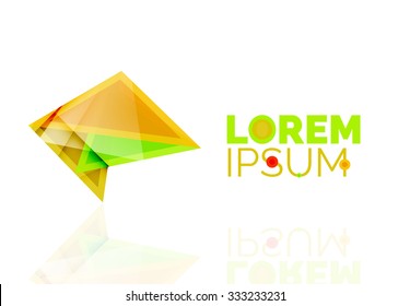 Logo, abstract geometric business icon. Vector illustration