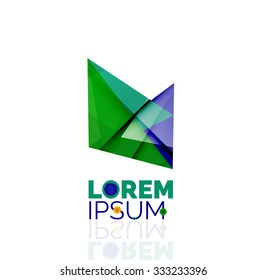 Logo, abstract geometric business icon. Vector illustration