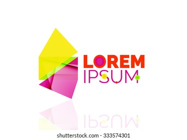 Logo, abstract geometric business icon. Vector illustration