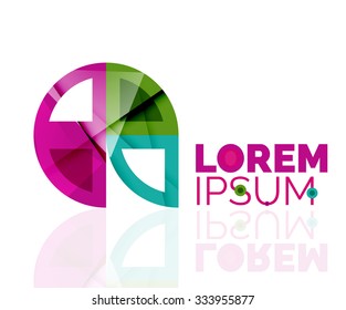 Logo, abstract geometric business icon. Vector illustration