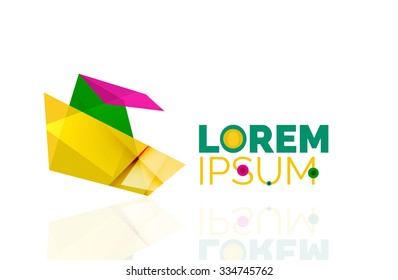Logo, abstract geometric business icon. Vector illustration
