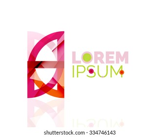 Logo, abstract geometric business icon. Vector illustration