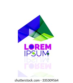 Logo, abstract geometric business icon. Vector illustration
