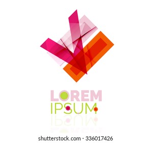 Logo, abstract geometric business icon. Vector illustration