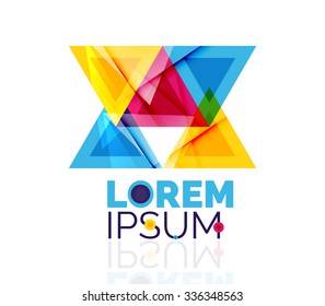 Logo, abstract geometric business icon. Vector illustration