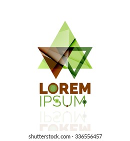 Logo, abstract geometric business icon. Vector illustration