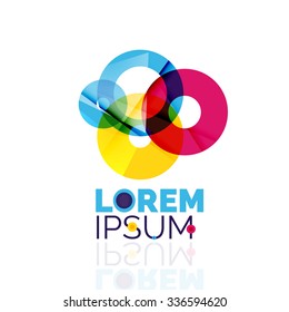 Logo, abstract geometric business icon. Vector illustration
