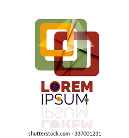 Logo, abstract geometric business icon. Vector illustration