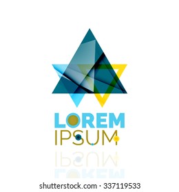 Logo, abstract geometric business icon. Vector illustration