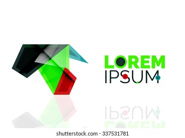 Logo, abstract geometric business icon. Vector illustration