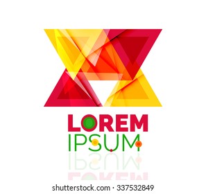 Logo, abstract geometric business icon. Vector illustration