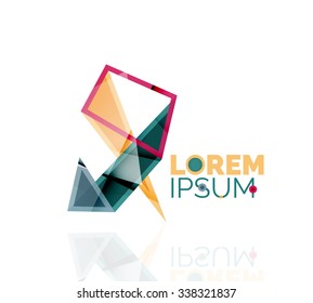 Logo, abstract geometric business icon. Vector illustration