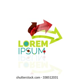 Logo, abstract geometric business icon. Vector illustration