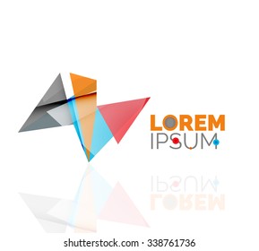 Logo, abstract geometric business icon. Vector illustration