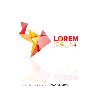 Logo, abstract geometric business icon. Vector illustration