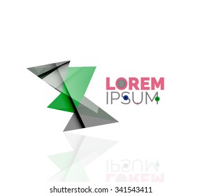 Logo, abstract geometric business icon. Vector illustration